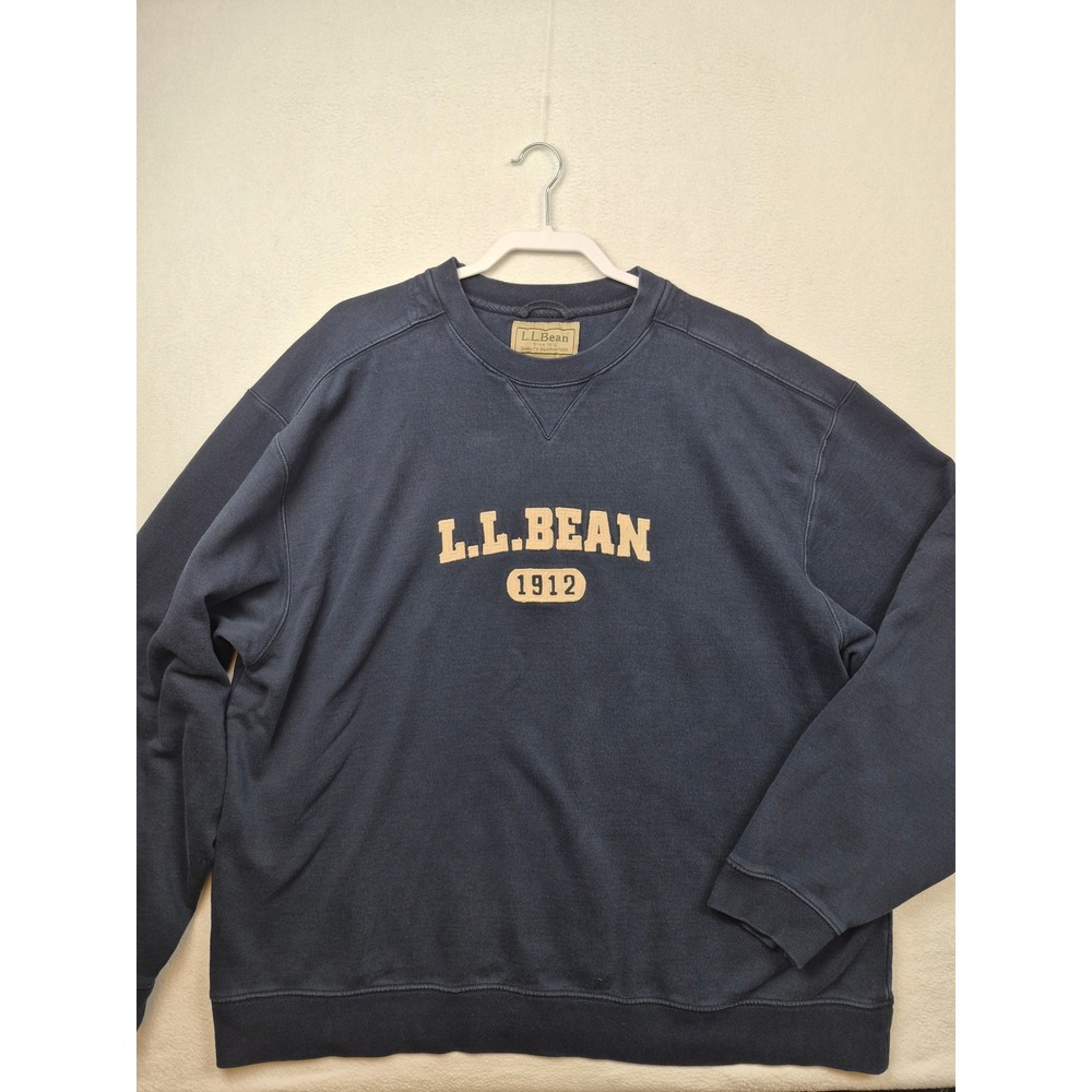 LL Bean 1912 Sweatshirt Mens XXL Navy Blue Preppy Layering Heritage Athleisure